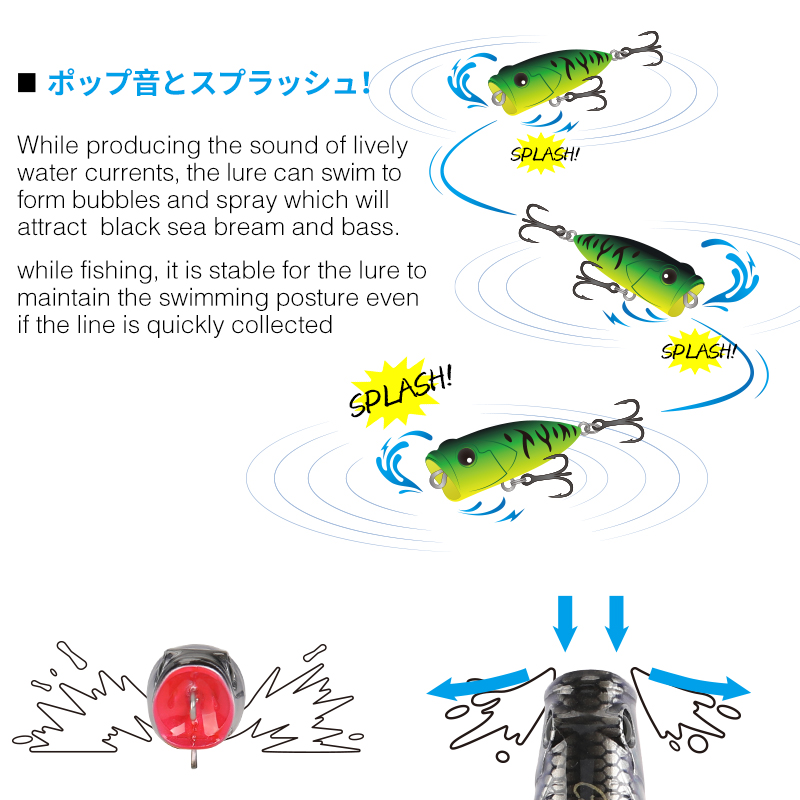 TSURINOYA 40mm 3.3g Dog Walk A – Fishing Lure Popper recenzja i cena